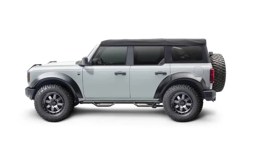 N-Fab Nerf Step 2021 Ford Bronco (4 Door) - Gloss Black - SRW - 3in - Back View