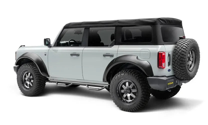 N-Fab Nerf Step 2021 Ford Bronco (4 Door) - Gloss Black - SRW - 3in - Installation View
