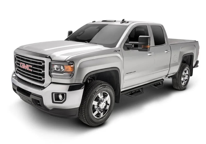 N-Fab Podium LG 15-18 GMC/Chevy Canyon/Colorado Crew Cab SRW - Tex. Black - Cab Length - 3in - Side View