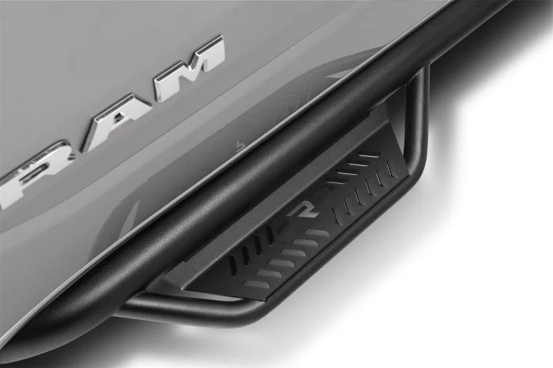 N-Fab Podium LG 19-20 Ram 2500/3500 Mega Cab 6.4ft Bed - Cab Length - Tex. Black - Side View