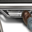 Load image into Gallery viewer, N-Fab Podium SS 15-18 GMC/Chevy Canyon/Colorado Crew Cab SRW - Polished Stainless - Cab Length - 3in - Back View