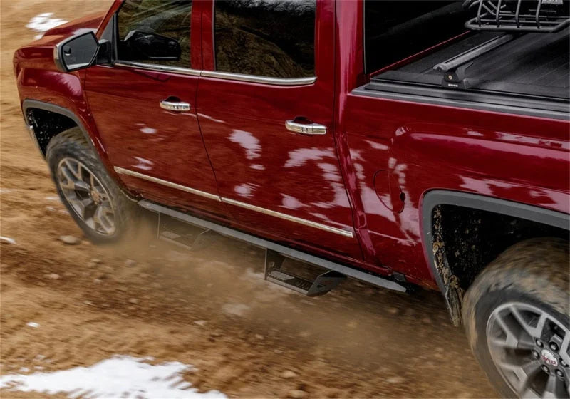N-Fab Predator Pro Step System 14-17 Chevy/GMC 1500 Crew Cab - Tex. Black - Back View