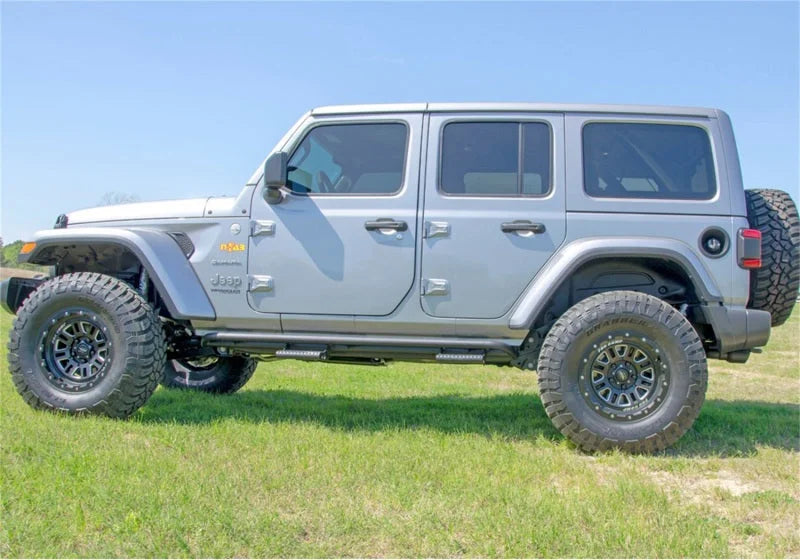N-Fab RKR Rails 2018 Jeep Wrangler JL 4 Door Dab Length - Gloss Black - 1.75in - Additional View 5