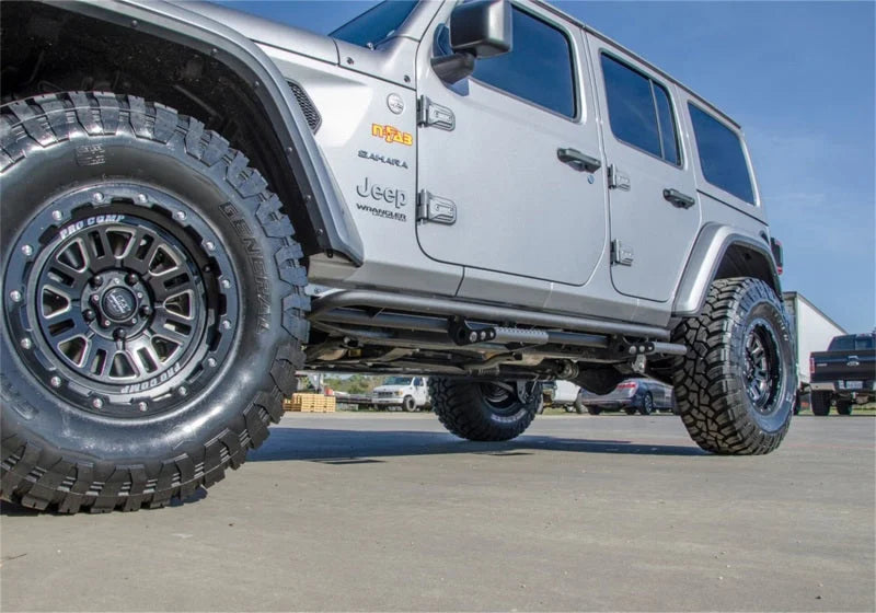 N-Fab RKR Rails 2018 Jeep Wrangler JL 4 Door Dab Length - Gloss Black - 1.75in - Additional View 6