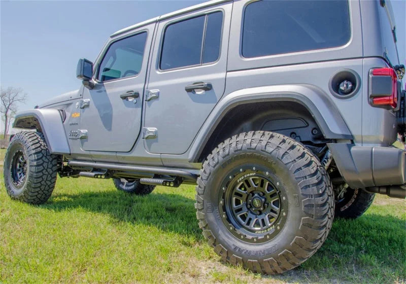 N-Fab RKR Rails 2018 Jeep Wrangler JL 4 Door Dab Length - Gloss Black - 1.75in - Additional View 7