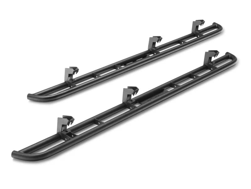 N-Fab RKR Rails 2019 Chevy/GMC 1500 Crew Cab - Cab Length - Tex. Black - 1.75in - Main Product View