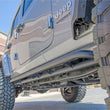 Load image into Gallery viewer, N-Fab RKR Rails 2019 Jeep Wrangler JT 4DR Truck Full Length - Tex. Black - 1.75in - Side View