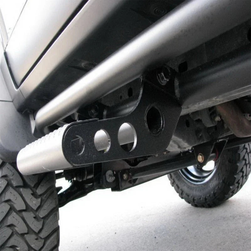 N-Fab RKR Step System 10-17 Dodge Ram 2500/3500 Crew Cab - Tex. Black - 1.75in - Back View