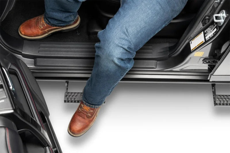 N-Fab RKR Step System 10-17 Toyota 4 Runner (Trail Edition) SUV 4 Door - Tex. Black - 1.75in - Side View