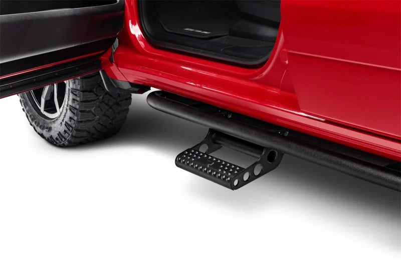 N-Fab RKR Step System 2019 Dodge Ram 2500/3500 Crew Cab All Beds Gas/Diesel - Tex. Black - 1.75in - Side View