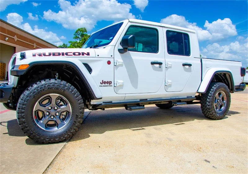 N-Fab RKR Step System 2019 Jeep Wrangler JT 4 Door Truck Full Length - Tex. Black - 1.75in - Additional View 5