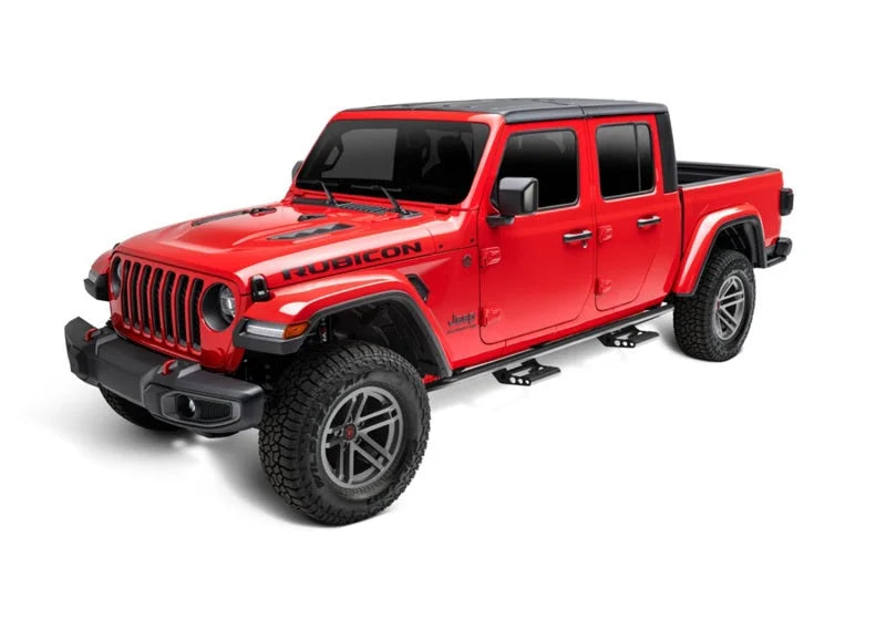 N-Fab RKR Step System 2019 Jeep Wrangler JT 4 Door Truck Full Length - Tex. Black - 1.75in - Additional View 9