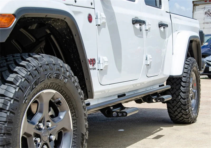 N-Fab RKR Step System 2019 Jeep Wrangler JT 4 Door Truck Full Length - Tex. Black - 1.75in - Additional View 10