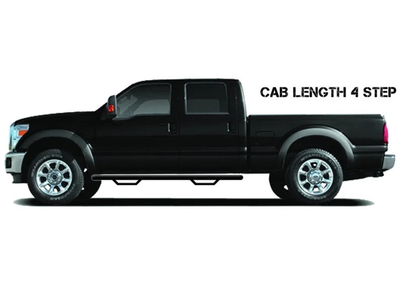 N-Fab RS Nerf Step 07-21 Toyota Tundra (Gas) CrewMax 5.6ft Short Bed SRW - Cab Length - Tex. Black - Back View