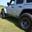 Load image into Gallery viewer, N-Fab Trail Slider Steps 07-17 Jeep Wrangler JK 4dr - SRW - Textured Black - Back View