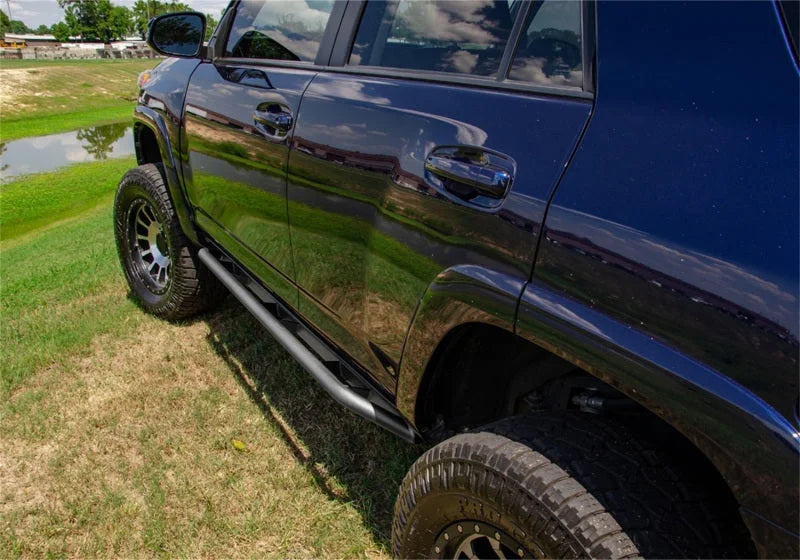 N-Fab Trail Slider Steps 15-20 Chevy/GMC Colorado/Canyon Crew Cab All Beds - SRW - Textured Black - Side View