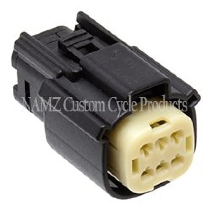 NAMZ 07-23 Molex MX-150 6-Position Female Connector R Side Handlebar Control - Black (HD 72414-07BK) - Main Product View