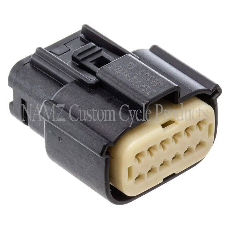 NAMZ 07-23 Touring/LiveWire Models Molex MX-150 12-Position Female Connector - Black (HD 72487-07BK) - Main Product View