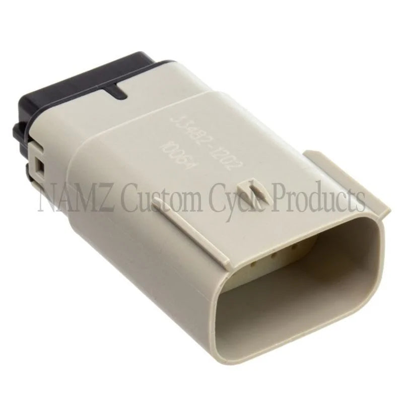 NAMZ 07-23 V-Twin Glide Right Handlebar Control Molex MX-150 12-Position Male Connector - Black - Side View