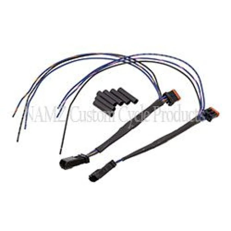 NAMZ 14-23 V-Twin Dyna/Softail/Road & Street Glide/Electra Plug-N-Play Front Turn Sig Tap Harness - Main Product View