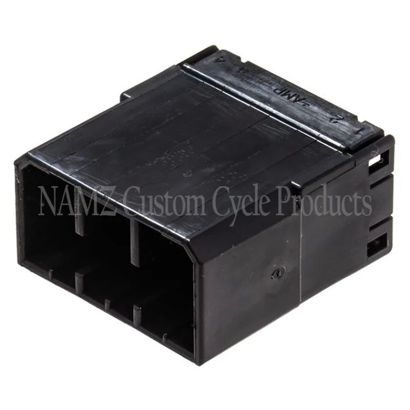NAMZ AMP Multilock 10-Position Male Wire Cap Housing (HD 73110-96BK) - Main Product View