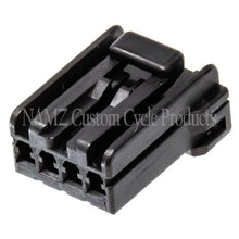 Load image into Gallery viewer, NAMZ AMP Multilock 4-Position Female Plug Housing (HD 73154-96BK) - Side View