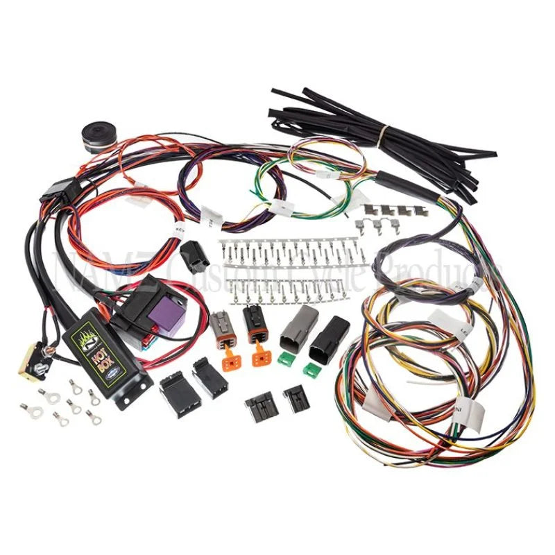NAMZ Complete Bike Harness w/Starter Relay & 3-Circuits & Self Canceling & Run/Brake/Turn Sig Module - Side View