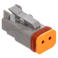 Load image into Gallery viewer, NAMZ Deutsch DT Series 2-Wire Plug &amp; Wedgelock - Grey (Repl HD 72132-94GY) - Side View