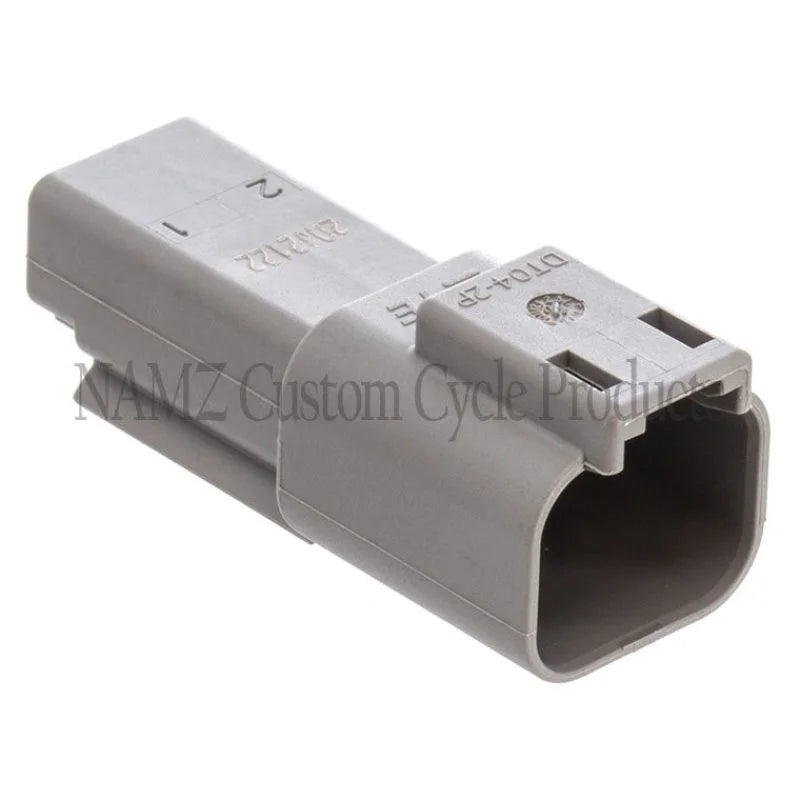 NAMZ Deutsch DT Series 2-Wire Receptacle & Wedgelock - Gray (HD 72122-94GY) - Main Product View