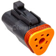 Load image into Gallery viewer, NAMZ Deutsch DT Series 3-Wire Plug &amp; Wedgelock - Black (HD 72113-94BK) - Side View