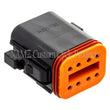 Load image into Gallery viewer, NAMZ Deutsch DT Series 8-Wire Plug &amp; Wedgelock - Black (Repl. HD 72118-94BK) - Side View
