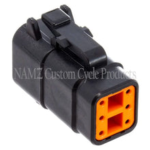 Load image into Gallery viewer, NAMZ Deutsch DTM 6-Position Plug w/6 Stamped Terminals &amp; Wedgelock - Black (HD 74116-98BK) - Main Product View
