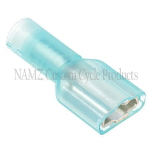 Load image into Gallery viewer, NAMZ Fully Insulated .25in. Female Quick Disconnect Terminals 16-14g (25 Pack) - Side View