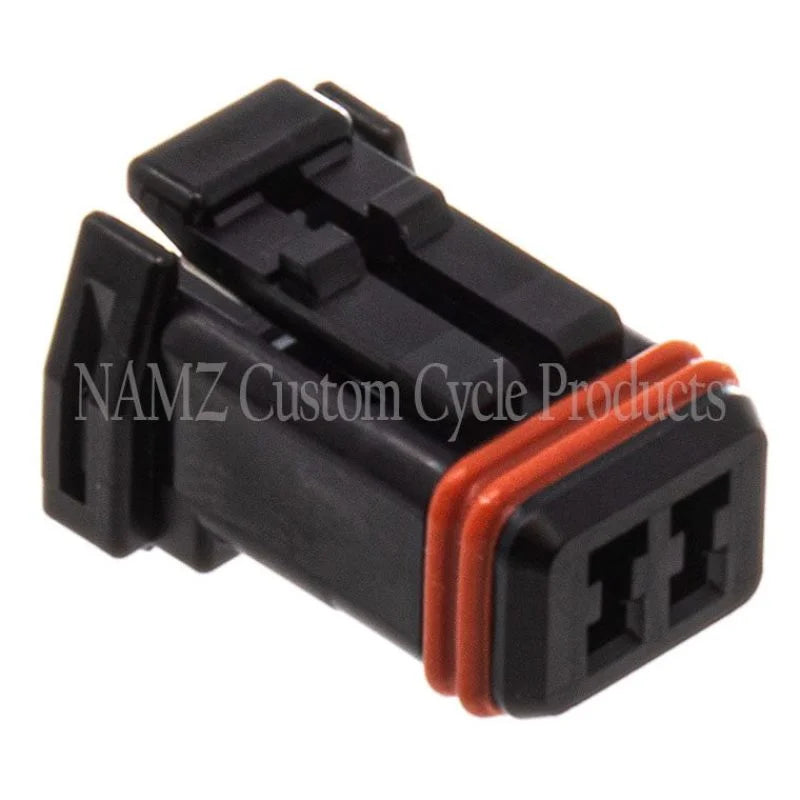 NAMZ JAE MX-1900 2-Position Female Black Socket Housing (HD 72906-11) - Main Product View