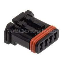 Load image into Gallery viewer, NAMZ JAE MX-1900 4-Position Female Black Socket Housing (HD 72908-11) - Side View