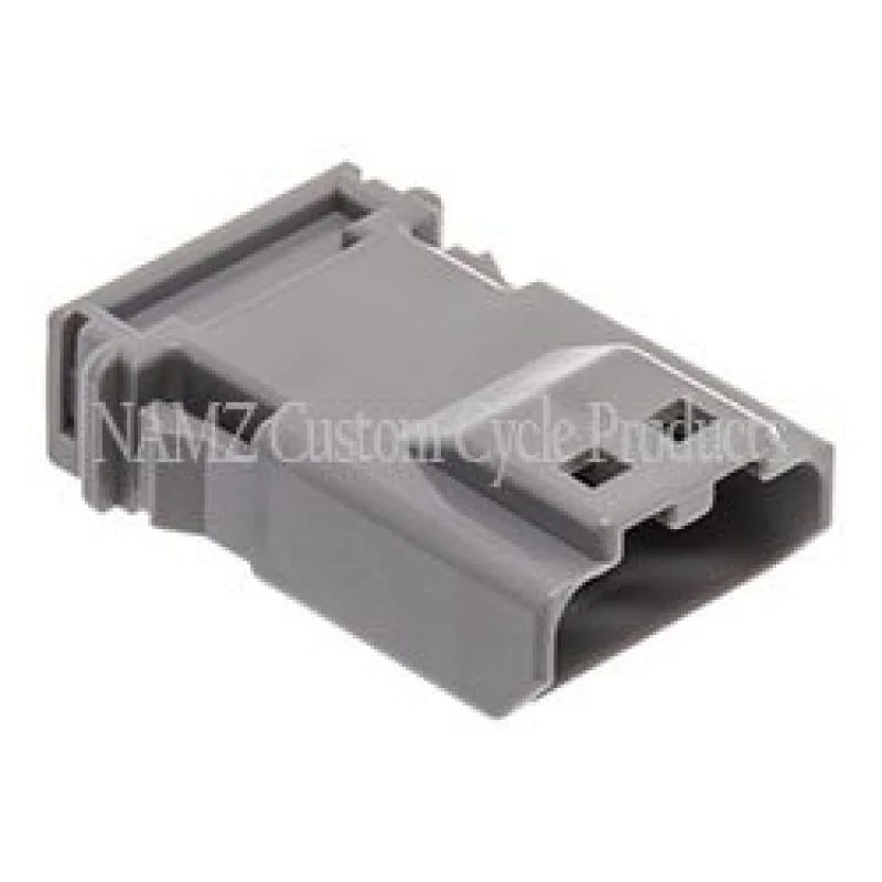 NAMZ JAE MX-1900 4-Position Male Gray Pin Housing (HD 69201180) - Side View