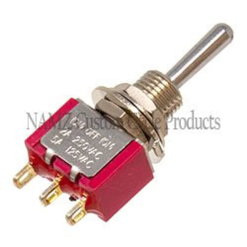 NAMZ Mini Air Ride Toggle Switch 5-AMP 1/4in. Hole - Side View