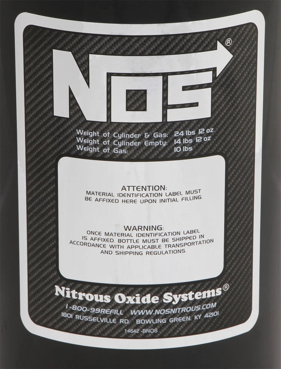 NOS/Nitrous Oxide System 10 lb Nitrous Bottle w/ Black Finish & Super Hi Flo Valve w/ Gauge 14745BNOS - Installation View