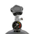 Load image into Gallery viewer, NOS/Nitrous Oxide System 15 lb Nitrous Bottle w/ Black Finish &amp; Super Hi Flo Valve w/ Gauge 14750BNOS - Side View