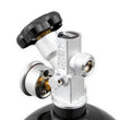 Load image into Gallery viewer, NOS/Nitrous Oxide System 15 lb Nitrous Bottle w/ Black Finish &amp; Super Hi Flo Valve w/ Gauge 14750BNOS - Installation View