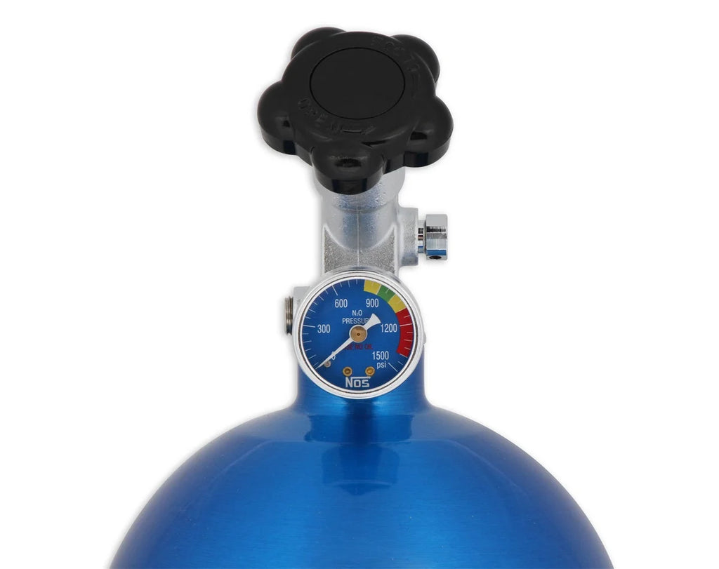 NOS/Nitrous Oxide System 15 lb Nitrous Bottle w/ NOS Blue Finish & Super Hi Flo Valve 14750NOS - Main Product View