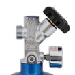 Load image into Gallery viewer, NOS/Nitrous Oxide System 15 lb Nitrous Bottle w/ NOS Blue Finish &amp; Super Hi Flo Valve 14750NOS - Installation View
