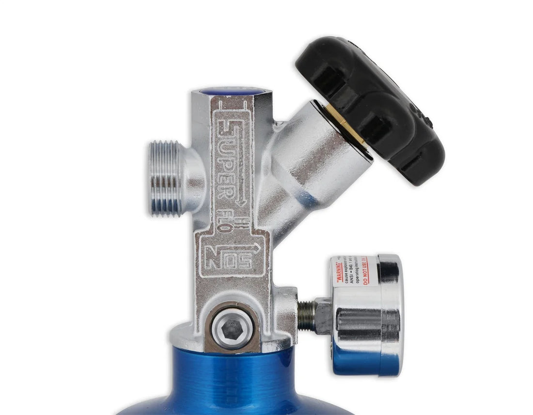 NOS/Nitrous Oxide System 15 lb Nitrous Bottle w/ NOS Blue Finish & Super Hi Flo Valve 14750NOS - Installation View