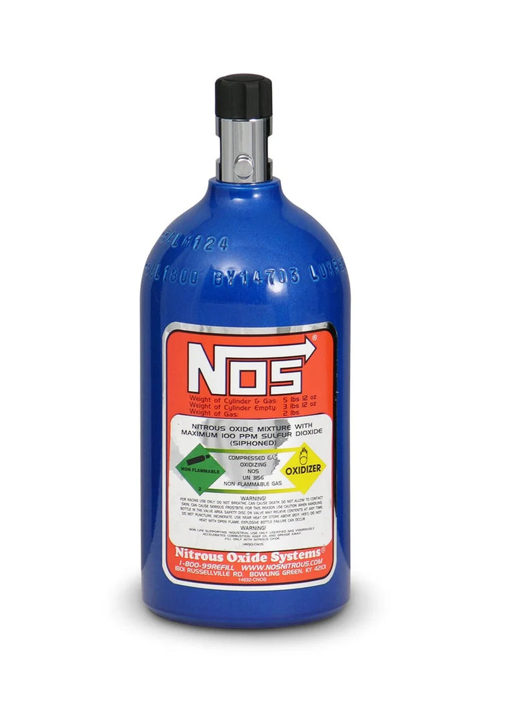 NOS/Nitrous Oxide System 2 lb Nitrous Bottle w/ NOS Blue Finish & Mini Hi-Flo Valve 14710NOS - Main Product View