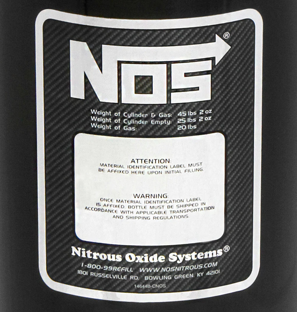 NOS/Nitrous Oxide System 20 lb Nitrous Bottle w/ Black Finish & Super Hi Flo Valve & Gauge 14760BNOS - Additional View 5