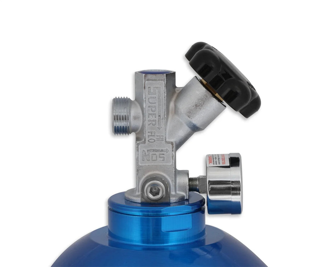 NOS/Nitrous Oxide System 20 lb Nitrous Bottle w/ NOS Blue Finish & Super Hi Flo Valve 14760NOS - Additional View 7