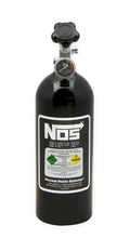 Load image into Gallery viewer, NOS/Nitrous Oxide System 5 lb Nitrous Bottle w/ Black Finish &amp; Super Hi Flo Valve w/ Gauge 14730BNOS - Main Product View