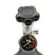 Load image into Gallery viewer, NOS/Nitrous Oxide System 5 lb Nitrous Bottle w/ Black Finish &amp; Super Hi Flo Valve w/ Gauge 14730BNOS - Side View