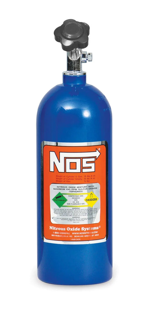 NOS/Nitrous Oxide System 5 lb Nitrous Bottle w/ NOS Blue Finish & Super Hi Flo Valve 14730NOS