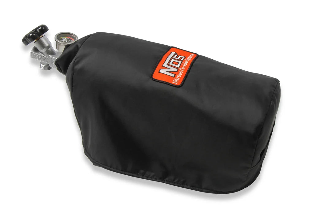 NOS/Nitrous Oxide System 7" Diameter Black Bottle Blanket with Velcro Closure. For 10 lb Nitrous Bottles. 14165BNOS - Main...